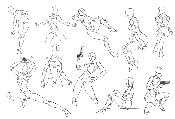 Позы человека для рисования