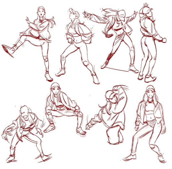 Позы для рисования танец