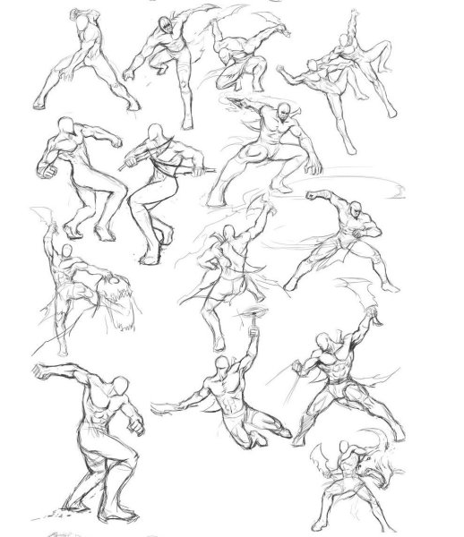 Эпические позы для рисования