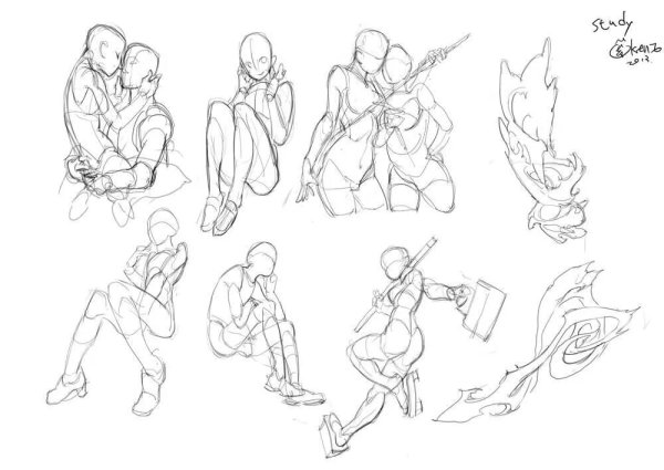 Позы для рисования раненых