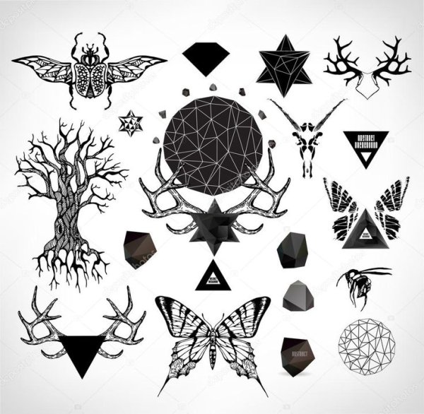 Готические тату маленькие