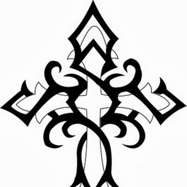 Тату трайбл крест эскизы