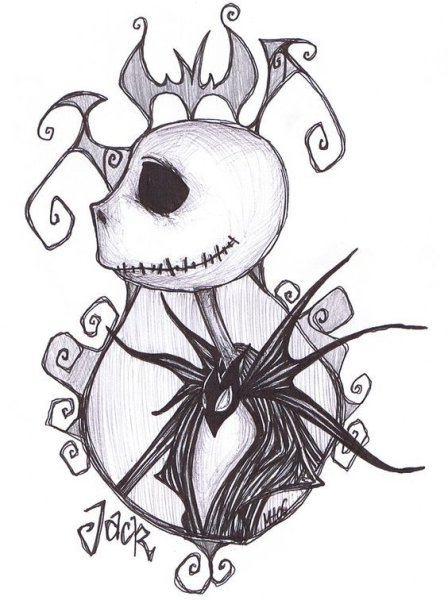 Скетчи Джек Скеллингтон