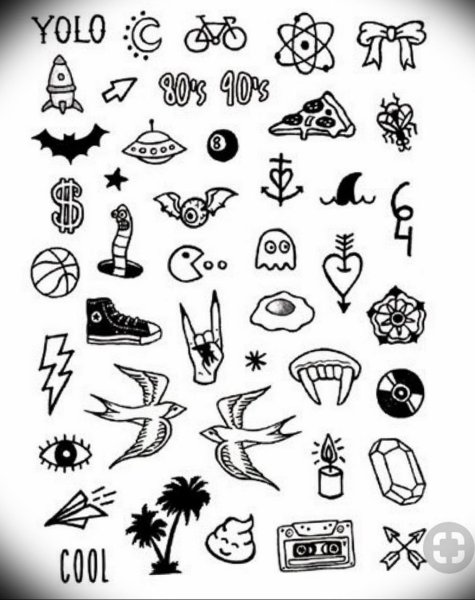 Эскизы маленьких татуировок