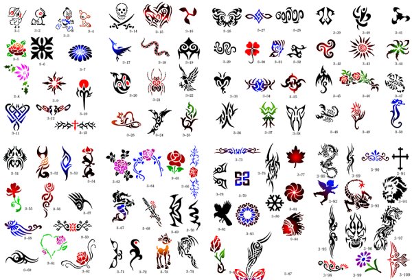 Тату рисунки для детей лёгкие