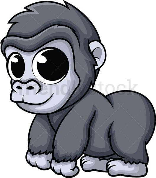 Gorilla cute vector
