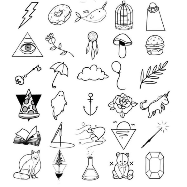 Эскизы маленьких тату