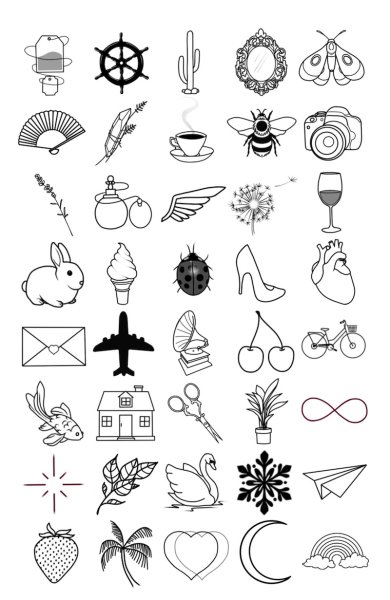 Эскизы маленьких тату