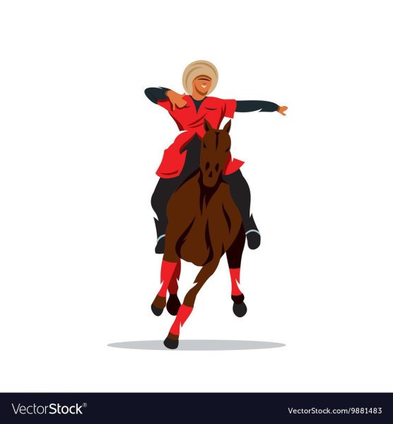 Джигитовка Казаков рисунок