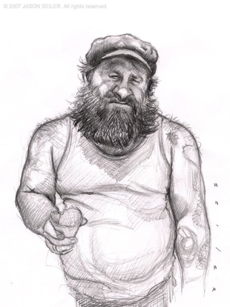 Нарисованный мужик