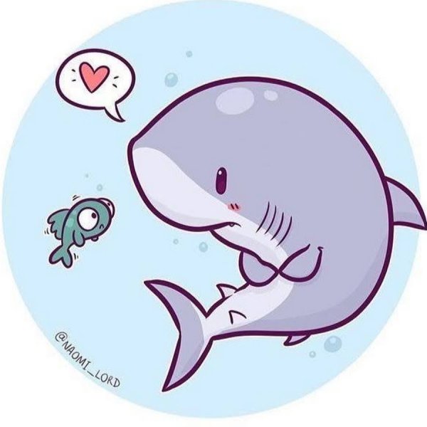 Милые рисуночки акула
