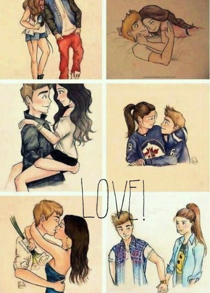 Рисунок влюбленной пары