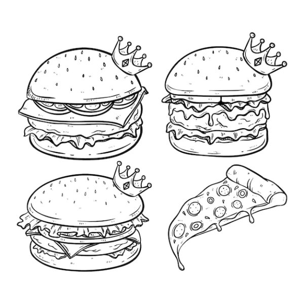 Гамбургер набросок