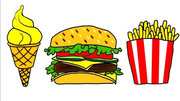 Нарисовать маленький бургер