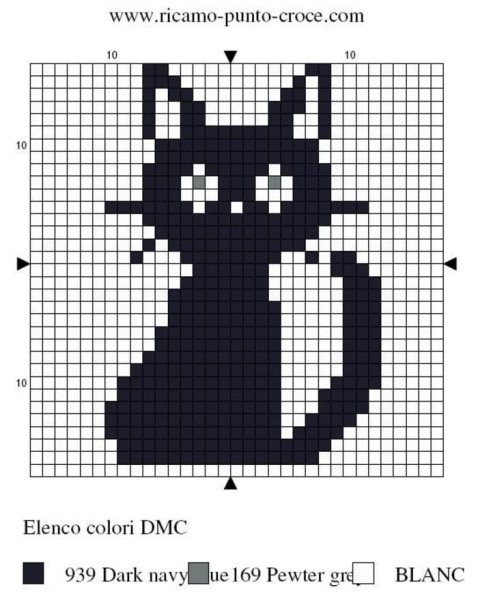 Схемы котов для вязания спицами