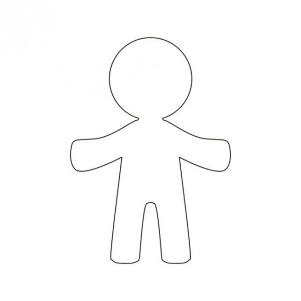 Трафарет человека для детей