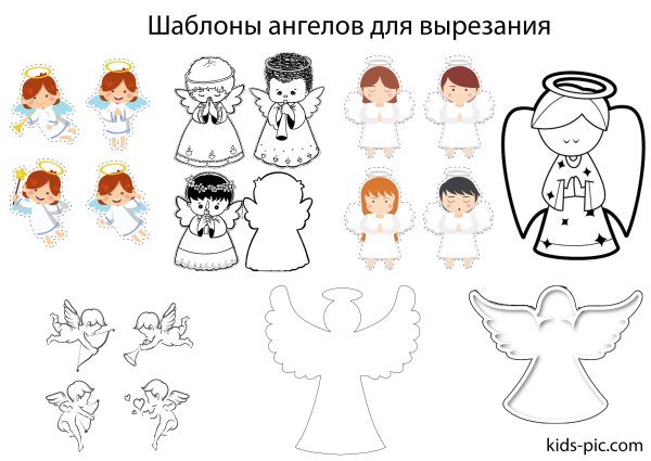 Ангелочек из фетра шаблоны