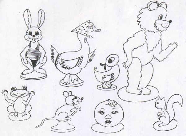 Персонажи сказок раскраска для театра