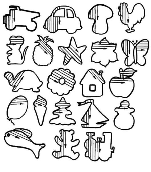 Штриховка задания для дошкольников