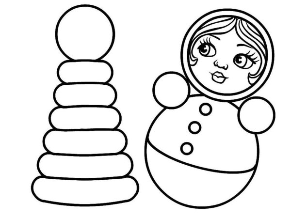 Неваляшка раскраска для детей