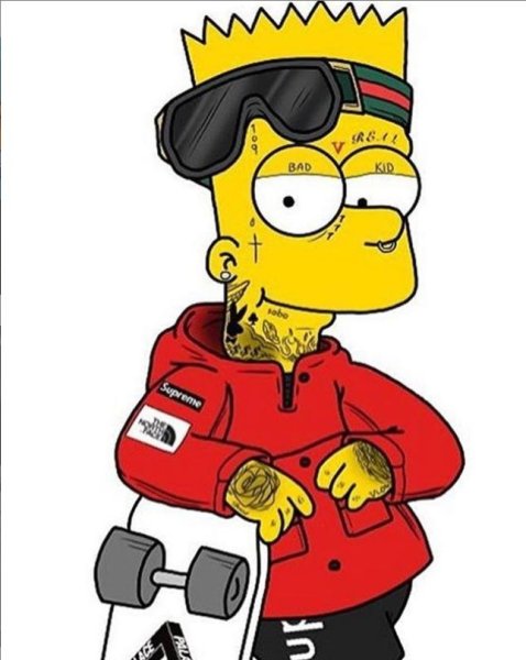 Раскраски симсон барт симпсон