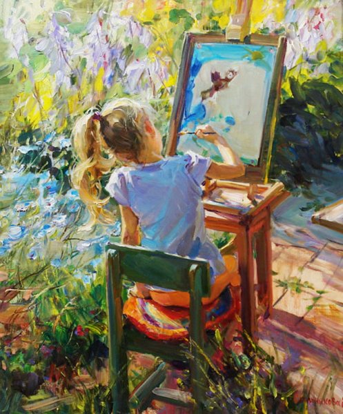 Картина "маленькая художница" Балакшина
