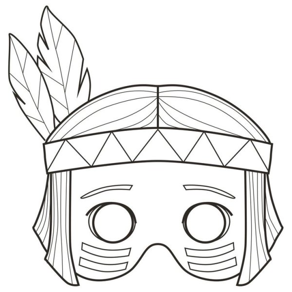 Маска для раскрашивания для детей