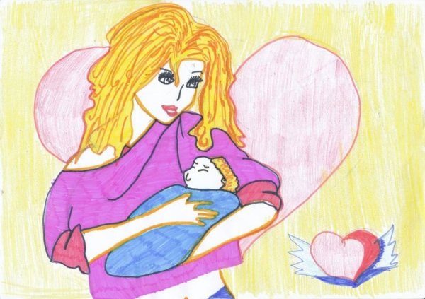 Лёгкие рисунки для мамы