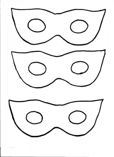 Маска трафарет для детей