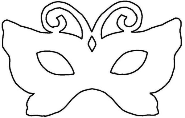 Трафарет карнавальной маски