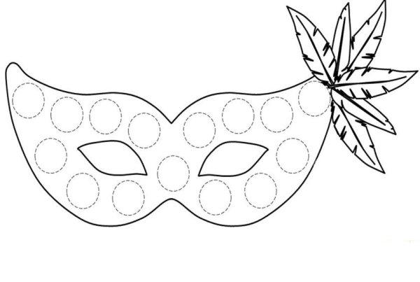 Трафарет карнавальной маски