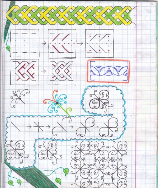 Рисунки в школьных тетрадках