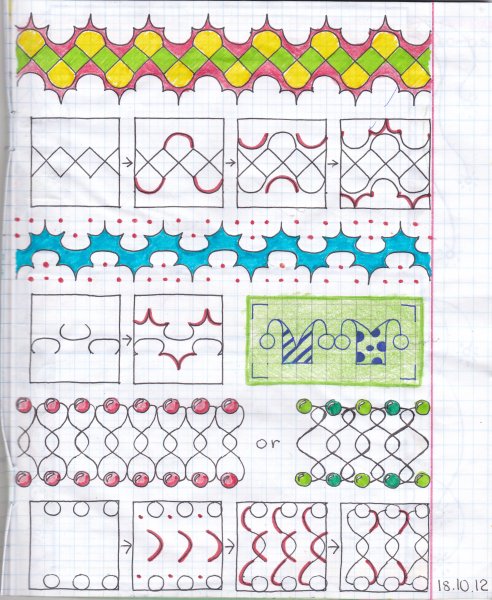 Узоры по клеточкам в тетради