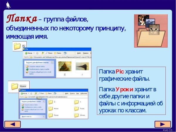 Презентация на тему файлы и папки