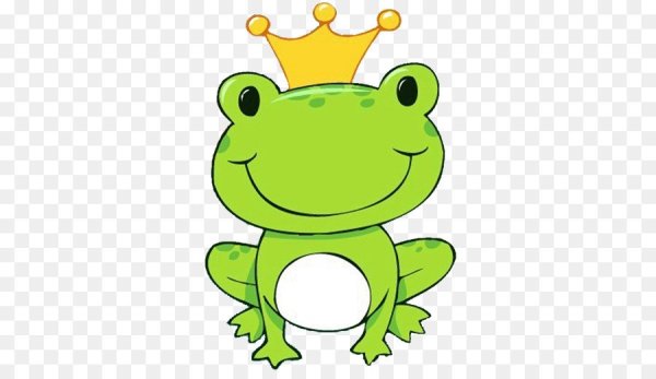 Милые лягушки на прозрачном фоне