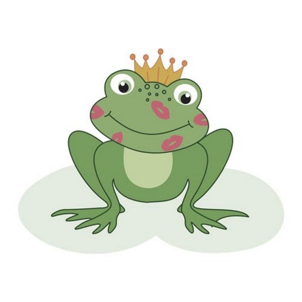 Лягушка на белом фоне для детей