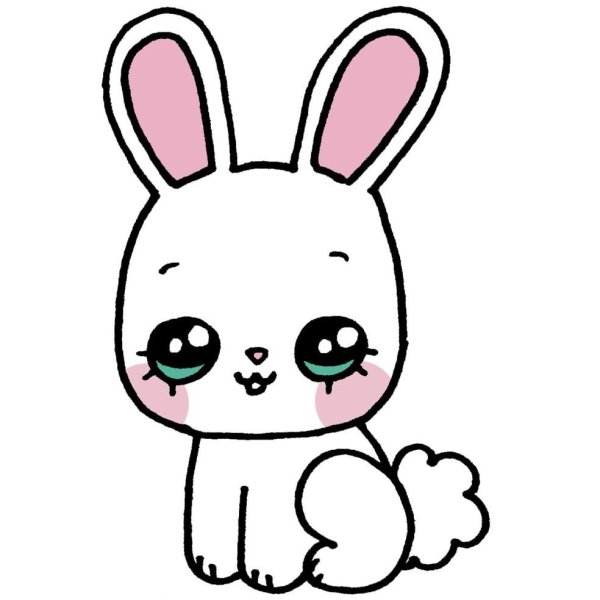 Рисунок зайца для срисовки