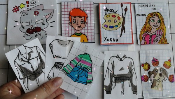 Мини розовые наклейки