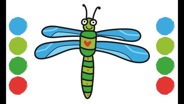 Стрекоза контур