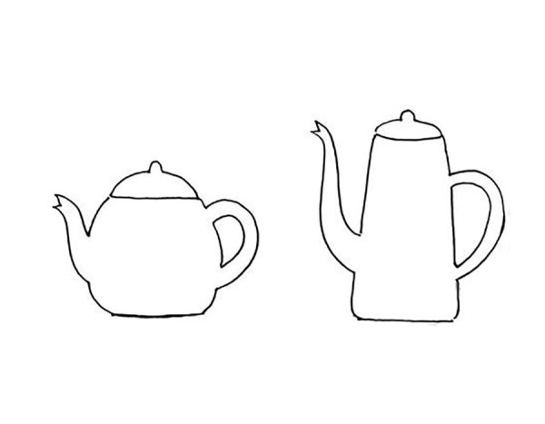 Трафарет чайника для детей