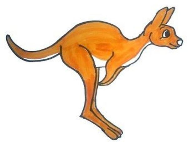 Кенгуру для рисования