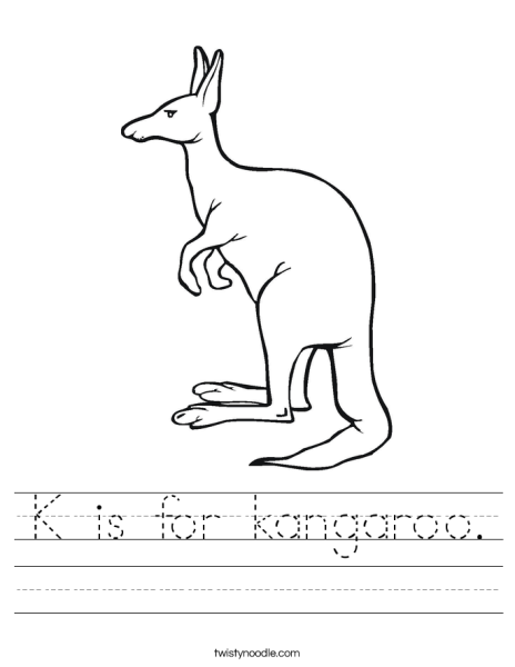 Кенгуру раскраска для детей 4-5 лет