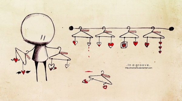 Лёгкие грустные рисунки