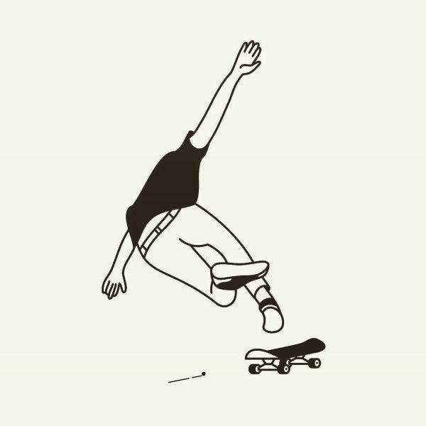 Разрисованный скейт