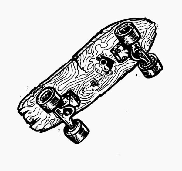 Скейтеры зарисовки