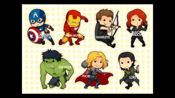 Марвел в мультяшном стиле