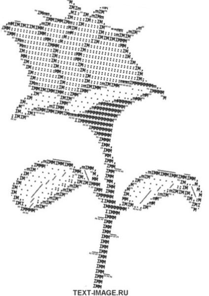 Рисунки из символов и знаков