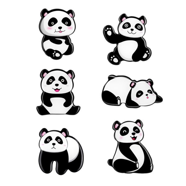 Наклейки пандочки милые