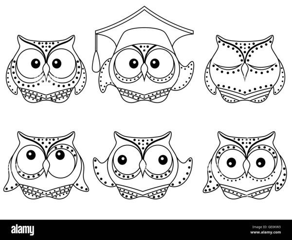 Совушки картинки для распечатки