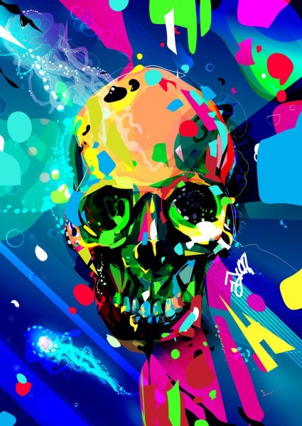Красочный череп